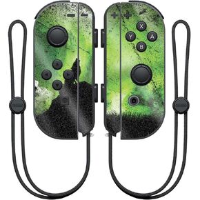 MightySkins Glossy Glitter Skin for Nintendo Joy-Con Controller - Howling Wolf | Protective, Durable High-Gloss Glitter Finish | Easy to Apply, Remove, and Change Styles | Made in The USA