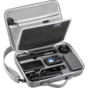 Tomat Action 5 pro Carry Case, Portable Carrying Travel Bag for DJI Osmo Action 5 pro Adventure Combo Accessories For DJI MIC 2 /Multifunctional Charging Handle