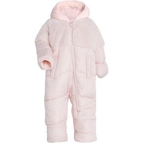 DKNY Girl's Snowsuit - Cozy Soft Girl's One Piece Jumpsuit with Polar Fleece Lining- Cute Winter Baby Girls Clothes (12-24M)