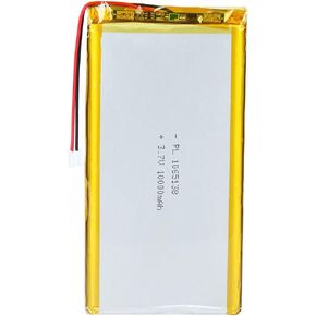 3.7V 10000mAh 1065138 Lithium Polymer Ion Battery Rechargeable Lipo Batteries with PH 2.0mm Connector
