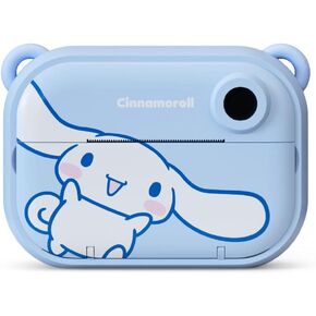 Cinnamoroll Instant Print Kids Digital Camera & Video Camcorder with Selfie Camera by Kidamento, Scavenger Hunt Momento Book, 32GB Memory Card - Model P Cinnamoroll