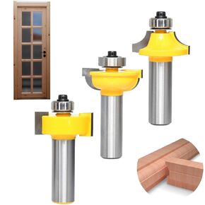 Shaker Rail and Stile Router Bits,2PCS Router Bit Set 1/4 Inch Shank,Combination Bevel Profile Scriber,for Cabinet Panelled Door and Drawer Fronts Making,Profile Scribing Tooling