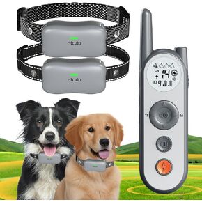 Wireless Dog Fence System Electric Fence for Dogs Training Collar with Remote 856 Acre Wireless Pet Fence Outdoor No Wire Circular Boundary Containment for 2 Dogs Large Medium with 2 Collar