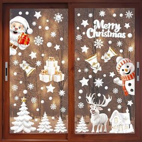 Christmas Window Clings Stickers, Xmas Window Stickers Christmas Decoration Sticker, 3D Christmas Decoration Sticker for Christmas Decorations