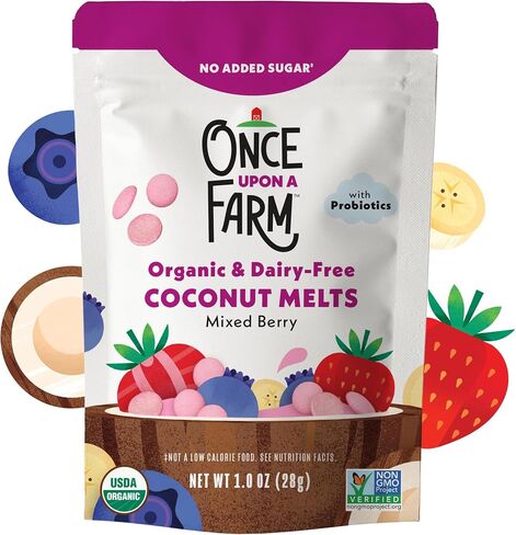Once Upon a Farm Organic Coconut Melts, Mixed Berry, 8ct in Kuwait
