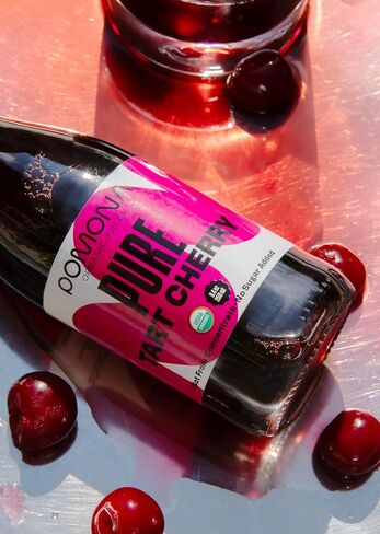 Pomona Organic Pure Black Cherry Juice, Cold Pressed Organic Juice, Non-GMO, No Sugar Added, Not from Concentrate, Gluten Free, Kosher Certified, Preservative Free 8.4 Ounce (Pack of 12), in Saudi Arabia