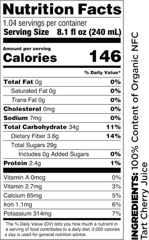 Pomona Organic Pure Black Cherry Juice, Cold Pressed Organic Juice, Non-GMO, No Sugar Added, Not from Concentrate, Gluten Free, Kosher Certified, Preservative Free 8.4 Ounce (Pack of 12), in Saudi Arabia