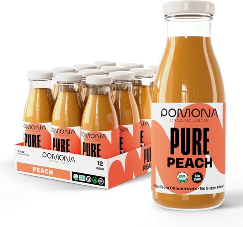 Pomona Organic Pure Black Cherry Juice, Cold Pressed Organic Juice, Non-GMO, No Sugar Added, Not from Concentrate, Gluten Free, Kosher Certified, Preservative Free 8.4 Ounce (Pack of 12), in Saudi Arabia