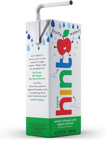 Hint Kids Water Apple, Pure Water Infused Apple, Zero Sugar, Zero Calories, Zero Sweeteners, Zero Preservatives, Zero Artificial Flavors, 6.75 Fl Oz (Pack of 32) in Saudi Arabia
