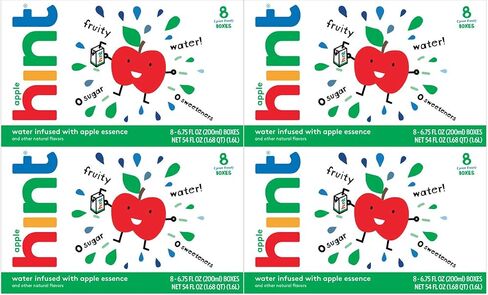 Hint Kids Water Apple, Pure Water Infused Apple, Zero Sugar, Zero Calories, Zero Sweeteners, Zero Preservatives, Zero Artificial Flavors, 6.75 Fl Oz (Pack of 32) in Saudi Arabia