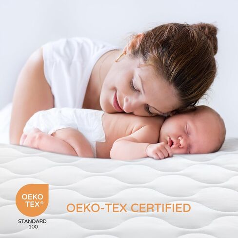 Yoofoss Waterproof Crib Mattress Protector, Quilted Crib Mattress Pad Cover Soft and Breathable, Machine Washable Toddler Mattress Protector for Standard Baby Crib Size 52''x28'' in Saudi Arabia
