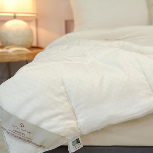 CUDDLE DREAMS Wool Comforter Duvet Insert, 100% Australian Wool Filling with Soft Noiseless Cotton Shell, Natural Warmth (Midweight for All Season, King) in Kuwait