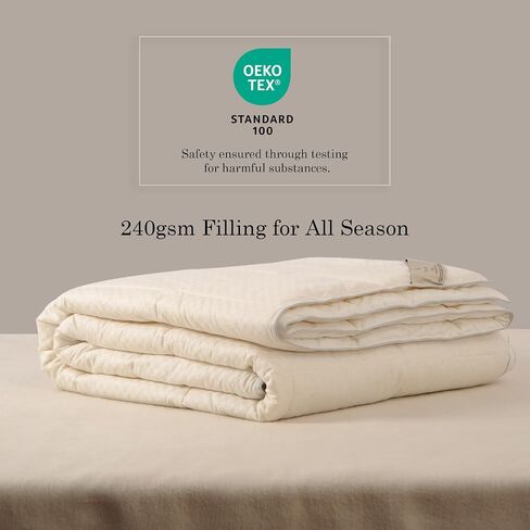 CUDDLE DREAMS Wool Comforter Duvet Insert, 100% Australian Wool Filling with Soft Noiseless Cotton Shell, Natural Warmth (Midweight for All Season, King) in Kuwait