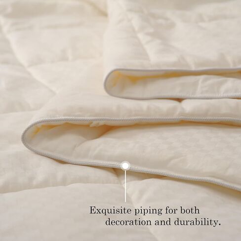 CUDDLE DREAMS Wool Comforter Duvet Insert, 100% Australian Wool Filling with Soft Noiseless Cotton Shell, Natural Warmth (Midweight for All Season, King) in Kuwait
