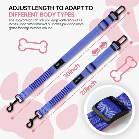 Thickened Dog Seat Belt for Car, 3 Pack Set Retractable Dog Car Leash Adjustable Dog Seat Belt for Vehicle Nylon Pet Safety Seat Belts Heavy Duty & Elastic,Seat Belt for Large Dogs in Car, Black in Saudi Arabia