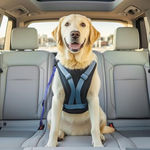 Thickened Dog Seat Belt for Car, 3 Pack Set Retractable Dog Car Leash Adjustable Dog Seat Belt for Vehicle Nylon Pet Safety Seat Belts Heavy Duty & Elastic,Seat Belt for Large Dogs in Car, Black in Saudi Arabia