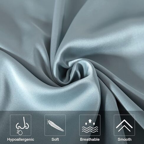 Mulberry Silk Pillowcase for Hair and Skin,Toddler Size Kids Silk Pillow Case with Hidden Zipper,Allergen Proof Dual Sides Soft Breathable Smooth Silk Pillow Cover(Toddler,Aqua Blue) in Saudi Arabia