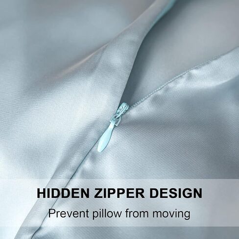 Mulberry Silk Pillowcase for Hair and Skin,Toddler Size Kids Silk Pillow Case with Hidden Zipper,Allergen Proof Dual Sides Soft Breathable Smooth Silk Pillow Cover(Toddler,Aqua Blue) in Saudi Arabia