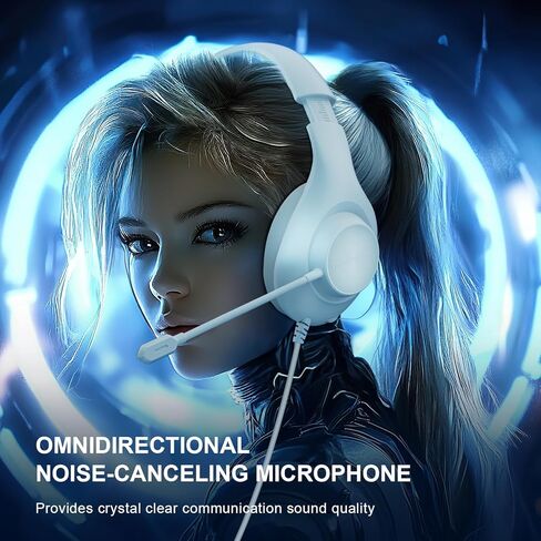 Gaming Headset PS5 Headset, Wired Headset with 7.1 Surround Sound, H-7 Gaming Over Ear Headphones with Noise Cancelling Flexible Mic Memory Earmuffs, for PC/PS5/PS/XboxSeries X/S/Switch (Purple) in Kuwait