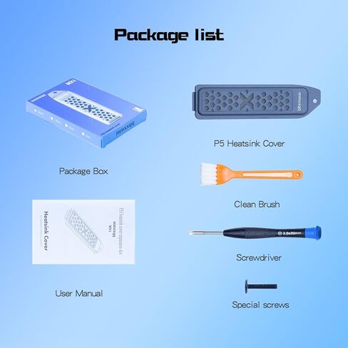 غطاء حوض الحرارة بفتحة توسيع PS5 M.2 SSD، مناسب لتبديد الحرارة PS5 NVMe SSD، مقاوم للغبار، مسامي، (أسود) in Kuwait