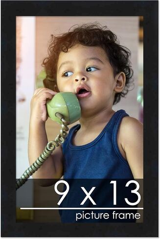 Poster Palooza 18x24 Frame Black Solid Wood Picture Frame | 0.75 Inch Moulding Width | Includes UV Acrylic Plexiglass, Foam Board Backing & Hanging Hardware in Kuwait