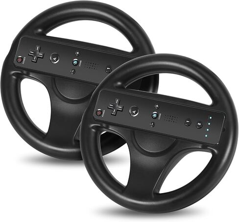 Steering Wheel for Wii Remote Controller - Steering Wheel for Wii Mario Kart - Racing Wheel for Nintendo Wii Games - Wii and Wii U Game Accessories - 2 Pack in Kuwait