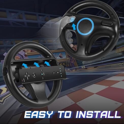 Steering Wheel for Wii Remote Controller - Steering Wheel for Wii Mario Kart - Racing Wheel for Nintendo Wii Games - Wii and Wii U Game Accessories - 2 Pack in Kuwait