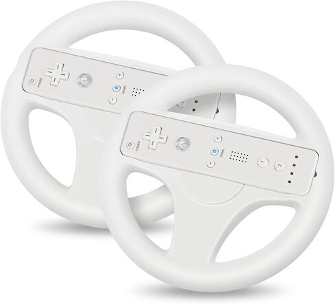 Steering Wheel for Wii Remote Controller - Steering Wheel for Wii Mario Kart - Racing Wheel for Nintendo Wii Games - Wii and Wii U Game Accessories - 2 Pack in Kuwait