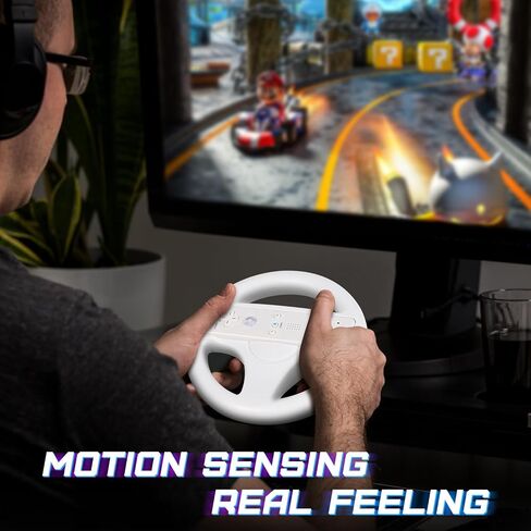 Steering Wheel for Wii Remote Controller - Steering Wheel for Wii Mario Kart - Racing Wheel for Nintendo Wii Games - Wii and Wii U Game Accessories - 2 Pack in Kuwait