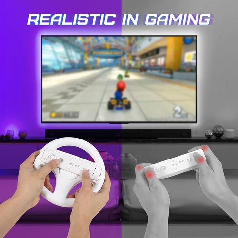 Steering Wheel for Wii Remote Controller - Steering Wheel for Wii Mario Kart - Racing Wheel for Nintendo Wii Games - Wii and Wii U Game Accessories - 2 Pack in Kuwait