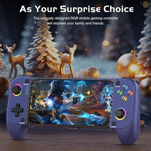 Mobile Gaming Controller for iPhone/Android,Wireless Phone Controller Support Phone Case, Hall Effect Game Controller with RGB for Xbox Game, for PlayStation,Cloud Gaming,Call of Duty,Steam Link -Blue in Saudi Arabia