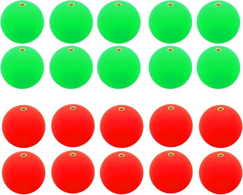 PATIKIL Fishing Bobber 24mm/0.9 Inch Dia, 30 Pack Slip Foam Floats Buoy Rig Stoppers for Crappie Trout Bass Fishing, Red,Green in Saudi Arabia