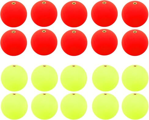 PATIKIL Fishing Bobber 24mm/0.9 Inch Dia, 30 Pack Slip Foam Floats Buoy Rig Stoppers for Crappie Trout Bass Fishing, Red,Green in Saudi Arabia