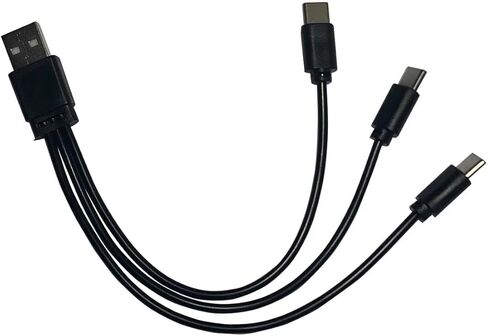 (8 بوصة) كابل مقسم USB C وUSB C لـ Rode VideoMic GO II، Wireless GO II والمزيد، سلك شحن 3 في 1 USB A إلى 3 أنواع C in Kuwait