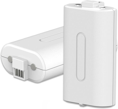 Rechargeable Xbox one Battery Pack,2Pack 5180mWh(1400mAH) 3.7V Lithium Batteries White Compatible for Xbox Series X|S,Xbox One S/One X/Elite Controllers(2 Batteries Only) in Saudi Arabia
