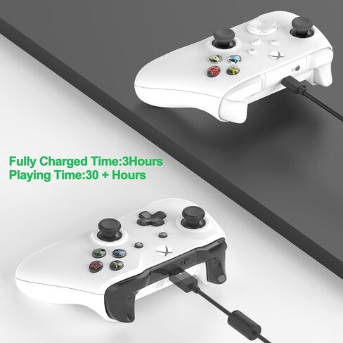 Rechargeable Xbox one Battery Pack,2Pack 5180mWh(1400mAH) 3.7V Lithium Batteries White Compatible for Xbox Series X|S,Xbox One S/One X/Elite Controllers(2 Batteries Only) in Saudi Arabia
