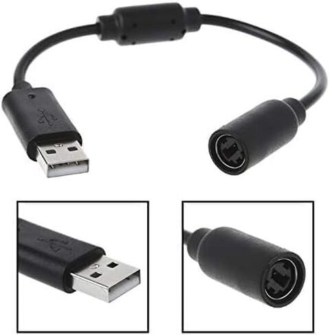 1 قطعة أسود USB الانفصال PC تمديد كابل الحبل محول محول ل Xbox 360 وحدة تحكم سلكية غمبد ، الملحقات in Saudi Arabia