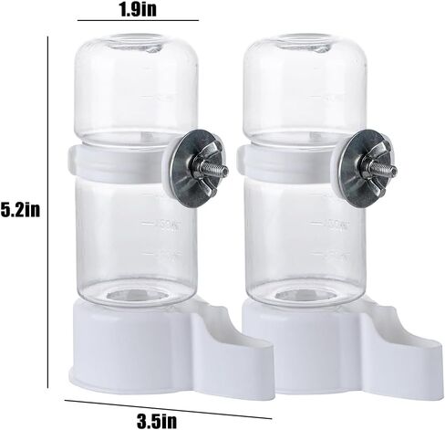 Automatic Pet Bird Water Feeder, 5.28in Bird Water Dispenser for Cage, Bird Cage Suspended Automatic Water Dispenser, Bird Feeders for Parakeet Budgie Cockatiel Lovebirds Canary Finch in Saudi Arabia