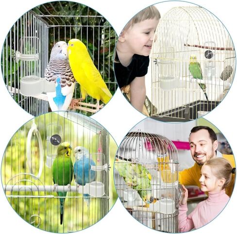 Automatic Pet Bird Water Feeder, 5.28in Bird Water Dispenser for Cage, Bird Cage Suspended Automatic Water Dispenser, Bird Feeders for Parakeet Budgie Cockatiel Lovebirds Canary Finch in Saudi Arabia