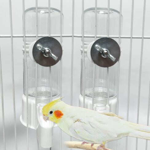 Automatic Pet Bird Water Feeder, 5.28in Bird Water Dispenser for Cage, Bird Cage Suspended Automatic Water Dispenser, Bird Feeders for Parakeet Budgie Cockatiel Lovebirds Canary Finch in Saudi Arabia