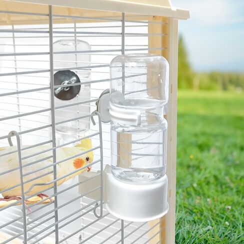 Automatic Pet Bird Water Feeder, 5.28in Bird Water Dispenser for Cage, Bird Cage Suspended Automatic Water Dispenser, Bird Feeders for Parakeet Budgie Cockatiel Lovebirds Canary Finch in Saudi Arabia