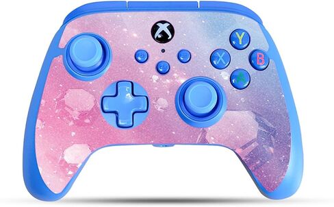Glossy Glitter Gaming Skin Compatible with PowerA Xbox Series X|S Enhanced Wired Controller - Pink Diamond - Premium 3M Vinyl Protective Wrap Decal Cover | Crafted in The USA by MightySkins in Saudi Arabia