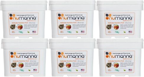 NuManna 204 Meals, Emergency Survival Food Storage Kit, Separate Rations, In A Bucket, 25+ Year Shelf Life, GMO-Free in Saudi Arabia