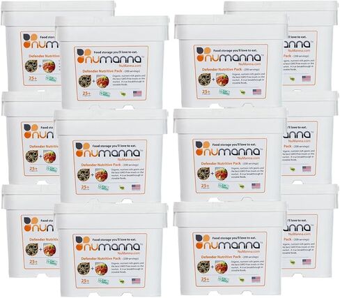 NuManna 204 Meals, Emergency Survival Food Storage Kit, Separate Rations, In A Bucket, 25+ Year Shelf Life, GMO-Free in Saudi Arabia