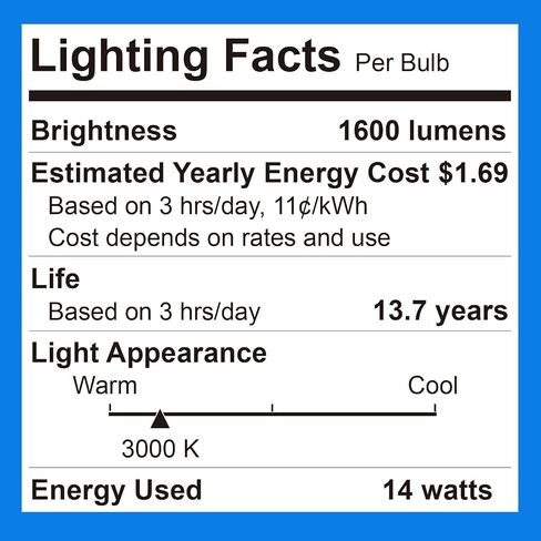 Energetic BR40 LED Light Bulbs, Indoor Flood Light, Dimmable, 5000K Daylight, 110W Equivalent, 1600LM, E26 Base, Recessed Can Light, High Lumen, Flicker Free, UL Listed, 6 Pack in Saudi Arabia