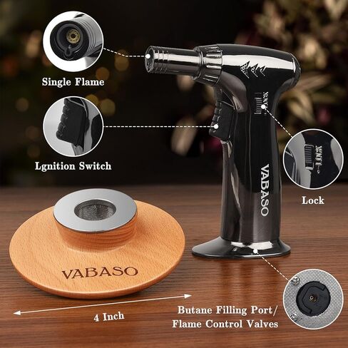 Vabaso 20 Piece Cocktail Shaker Set with Rotating Stand, 25oz Stainless Steel Black Bartender Kit Bar Tools Set for Home, Bars, Parties and Traveling, Cocktail Lovers Gift in Kuwait