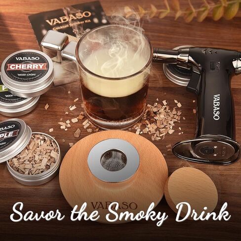 Vabaso 20 Piece Cocktail Shaker Set with Rotating Stand, 25oz Stainless Steel Black Bartender Kit Bar Tools Set for Home, Bars, Parties and Traveling, Cocktail Lovers Gift in Kuwait