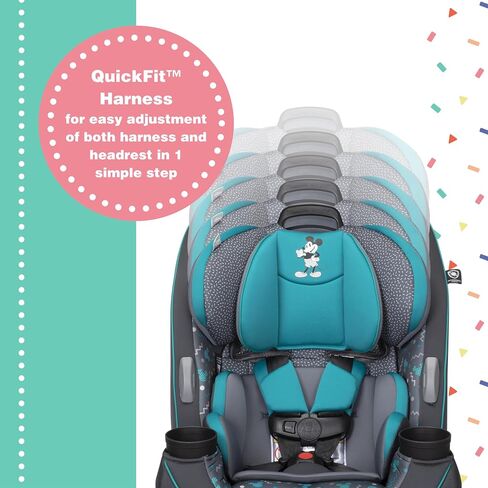 Disney Baby Grow and Go All-in-One Convertible Car Seat, Rear Facing Car Seat 5-40 pounds, Forward Facing Car Seat 30-65 pounds, Booster Car Seat 40-100 lbs, Minnie Charm in Saudi Arabia