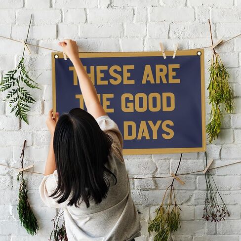 These Are The Good Old Days Canvas Banner,Canvas Hanging Banner Decor For Room,Wall Banner Decor For Classroom kids Room Decor,20×30 Inches in Saudi Arabia