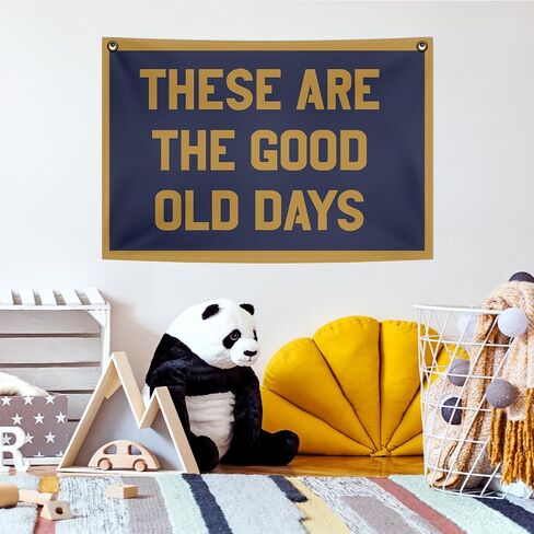 These Are The Good Old Days Canvas Banner,Canvas Hanging Banner Decor For Room,Wall Banner Decor For Classroom kids Room Decor,20×30 Inches in Saudi Arabia